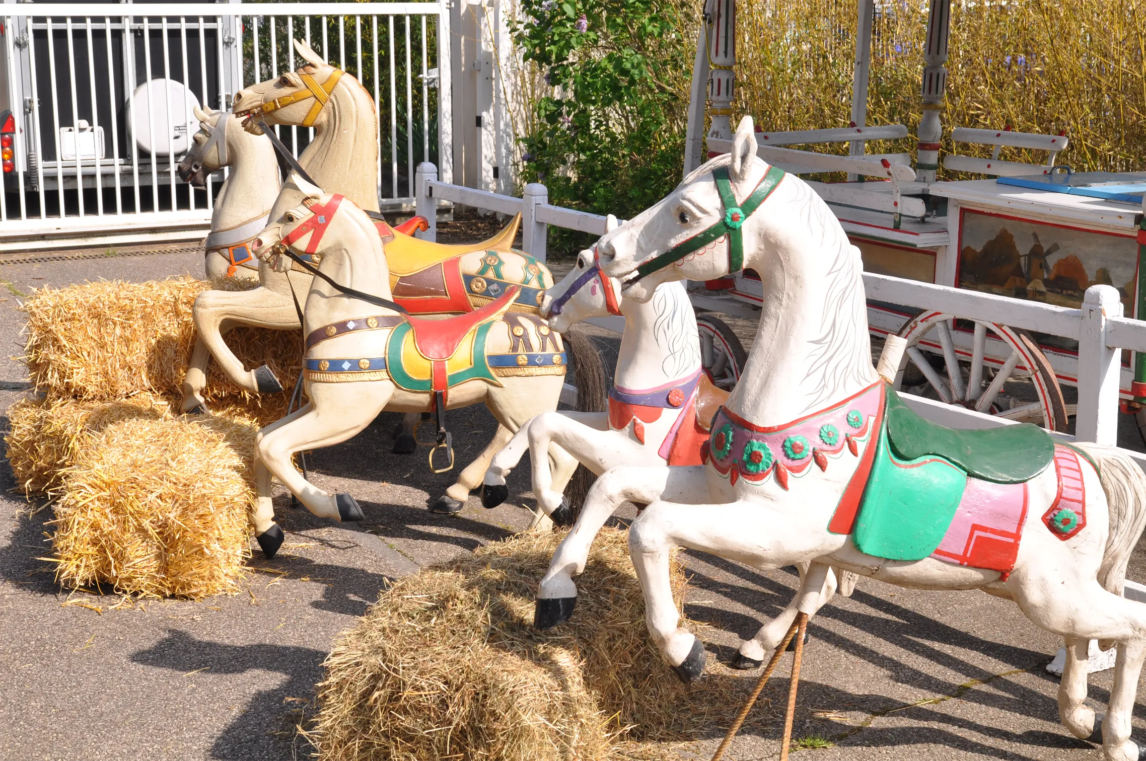 Voitures d'Antan Cheval de Manège Paille