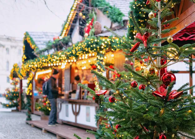 Voitures d'Antan Marché de Noël Décor 1